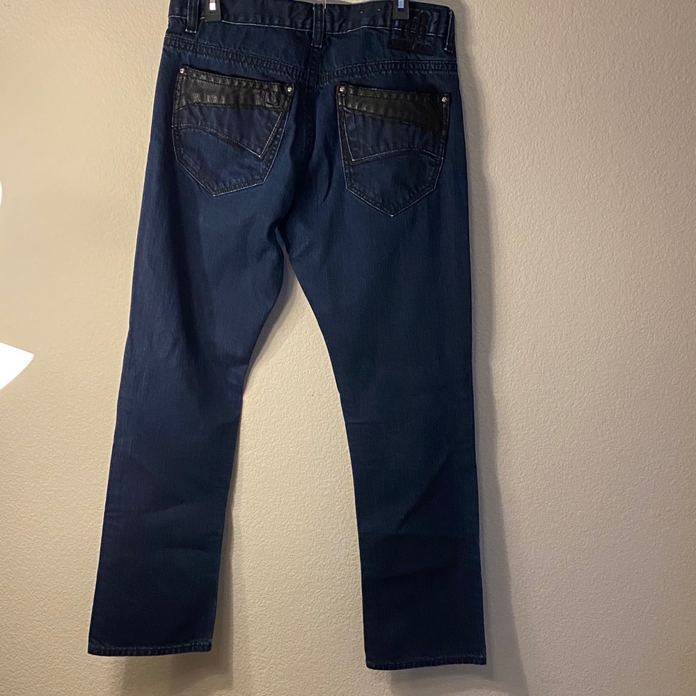 36x34 Classic Indigo Straight-Leg Jeans - Picture 4 of 7